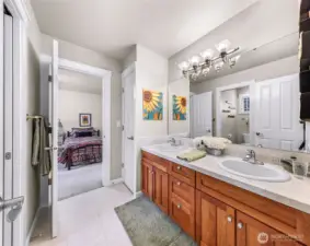 Adjoining bathroom shared between bedrooms 3 & 4