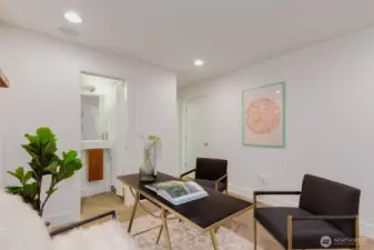 Bonus room with powder bath