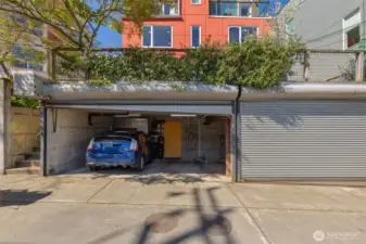Garage view from Grandview - space in front of yellow door