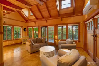 Guest house living area.  Includes lower level murphy bed (not pictured).