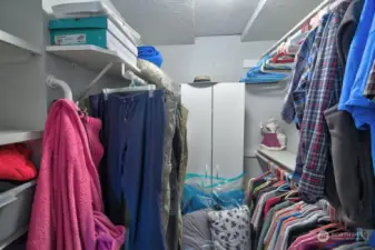 Large primary closet.