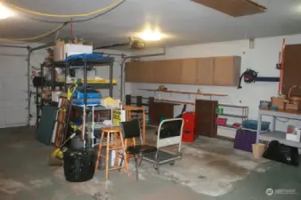 Shop with cabinets in your garage for easy access.