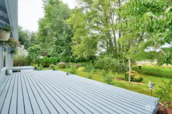 Views of the garden and lake from the decks.