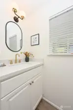 Powder room in main living area level