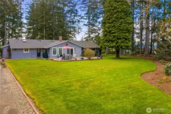 Backyard with second lot to the side (West)