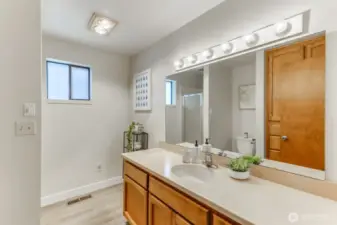 The main floor 3/4 bath.
