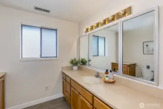 The upstairs bathroom.
