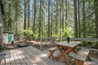 A Perfect Place to  Gather - Front Cabin Deck with Built-in Seating