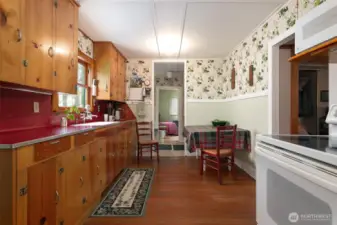 A Charming, Comfortable, and Functional Space -  Original Cabinetry  Blends the Old with the New