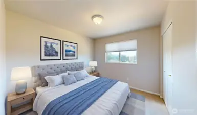 Third bedroom. Photo is virtually staged.
