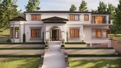 New house plan - front view