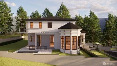 New house plan - Side view
