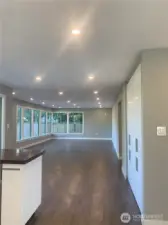 Existing remodeled house - kitchen & living view