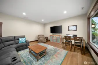 Lower level rec room.