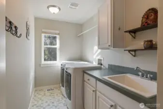 Upper floor laundry room