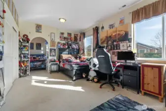 Large lower level bedroom #1.