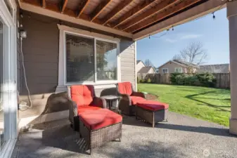 Lower level covered patio