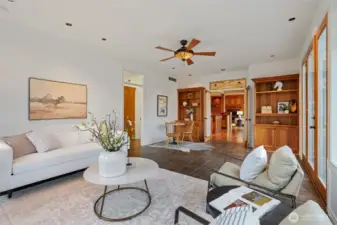 family room, sun room