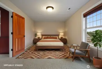guest room, virtually staged