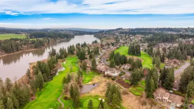 golf course and lacamas lake