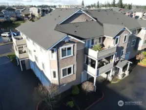 Aerial deck view of unit