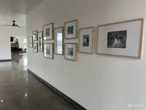 Wall of pictures of the history of Vantage Bay.