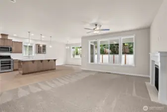 Big windows for additional natural lighting. Home under construction, photo for illustration only.