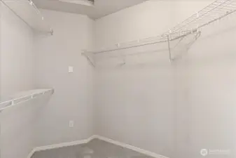 Large walk in closet in the primary bedroom