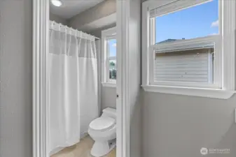 Renovated full bath on upper floor