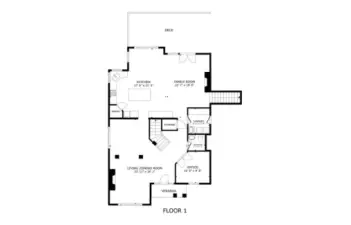 First story floor plan not including garage and pool room!