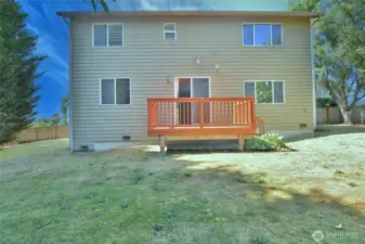 Spacious fully fenced backyard