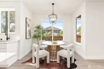 Interior photo shown is from a similar new construction home by the same builder. Fixtures, flooring, floor plan, and finishes are representative and may differ from the home currently under construction.