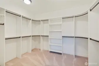 Primary Closet, Prior Build of this Floorplan, Finishes will vary from Photos