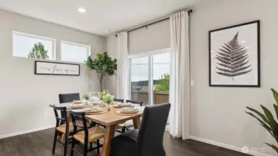 Dining area off the kitchen, perfect for entertaining. Pictures are for representational purposes only, colors and features may vary.