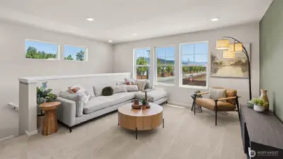 Loft upstairs makes a great additional living space, gameroom, playroom etc. Pictures are for representational purposes only, colors and features may vary.