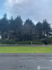 Looking directly at the parcel