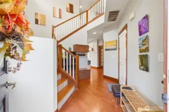 Entry with custom built in cabinets