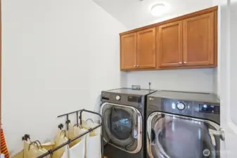 Laundry room on the upper level