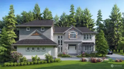 Actual rendering of planned house