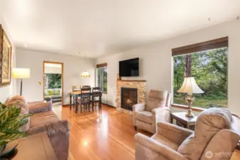 Soft wood fir in the main living room area.