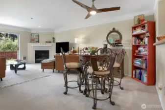 Beautiful fan and dimmer was added in the dining room area.