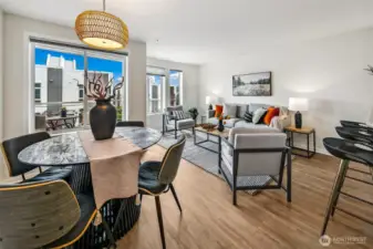 New floors thoughout the home. Great space which accommodates both living and sit down dining.