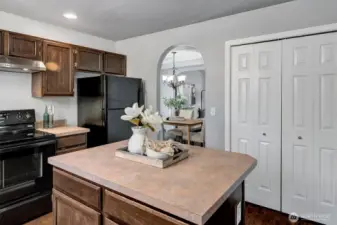 Kitchen featuring a walk-in pantry(closed).