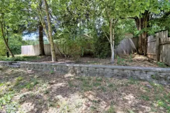 Little terraced area in the back yard.