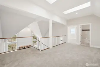 3rd floor landing is spacious and ready for a seating area or home office, elevator goes all the way up to this floor. (not pictured)
