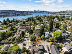 South towards Downtown Seattle and Lake Union