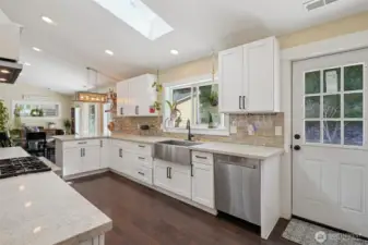 Large Kitchen with Patio Door