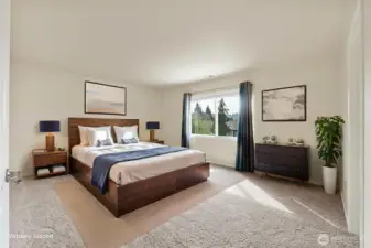 Primary Bedroom virtually staged