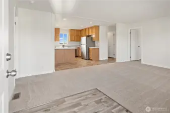 Open concept makes you a part of the activity the moment you walk in the door!
