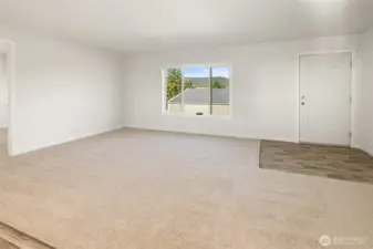 View of living room from the dining room